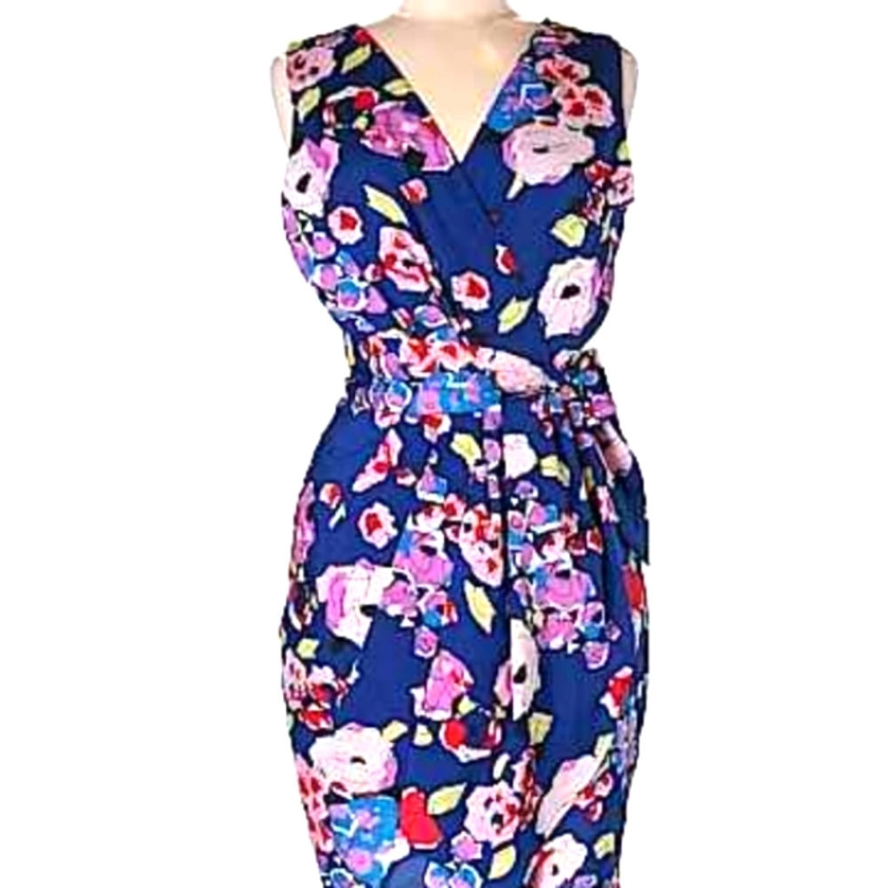 Yumi Kim Navy Floral Wrap Dress
